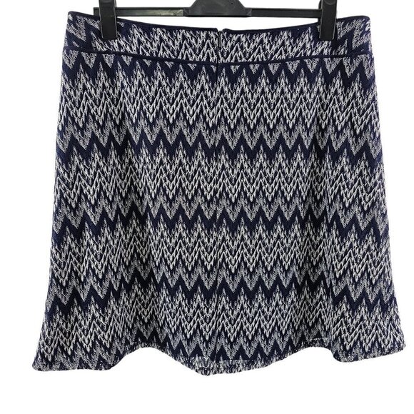 Cato Women’s Blue Slip Lined Chevron Pattern A-Line Skirt Size 18W - Picture 10 of 14